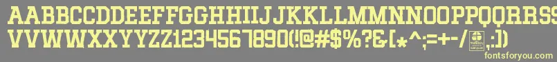 MixivaDustyDemo Font – Yellow Fonts on Gray Background