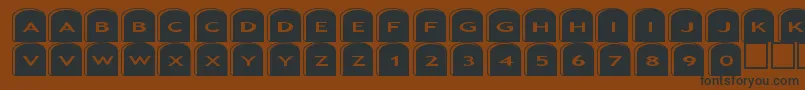 Asgravestones2 Font – Black Fonts on Brown Background