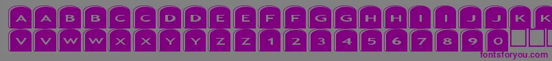 Asgravestones2-fontti – violetit fontit harmaalla taustalla