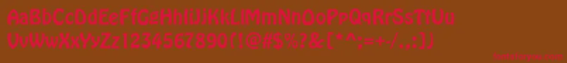 HoboRegular Font – Red Fonts on Brown Background
