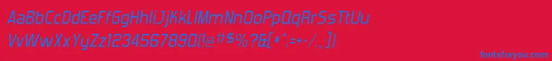 Forgotti Font – Blue Fonts on Red Background