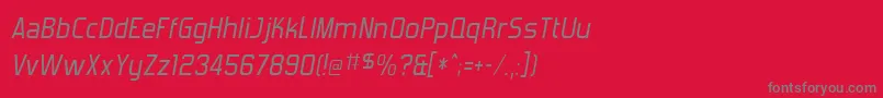 Forgotti-Schriftart – Graue Schriften auf rotem Hintergrund
