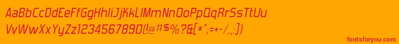 Шрифт Forgotti – красные шрифты на оранжевом фоне