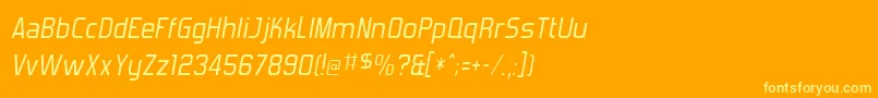 Forgotti Font – Yellow Fonts on Orange Background