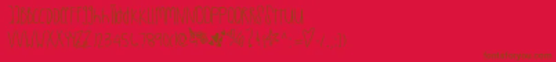 Шрифт Parisviews – коричневые шрифты на красном фоне