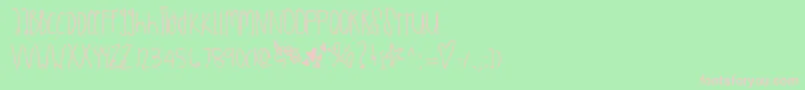 Parisviews Font – Pink Fonts on Green Background