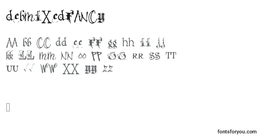 Czcionka Debmixedfancy – alfabet, cyfry, specjalne znaki
