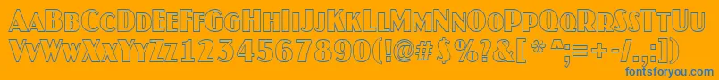 Подробнее о шрифте JaspercapsotlnrRegular Шрифт JaspercapsotlnrRegular – синие шрифты на оранжевом фоне