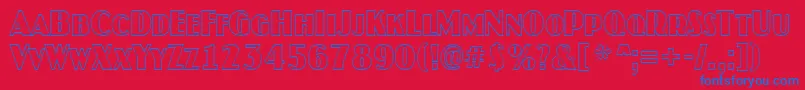 JaspercapsotlnrRegular Font – Blue Fonts on Red Background