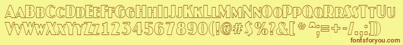 JaspercapsotlnrRegular Font – Brown Fonts on Yellow Background