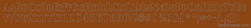 JaspercapsotlnrRegular Font – Gray Fonts on Brown Background