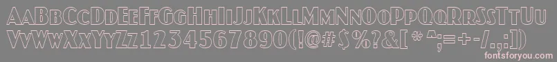 JaspercapsotlnrRegular Font – Pink Fonts on Gray Background