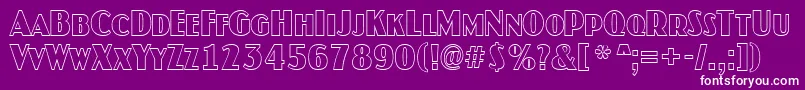 JaspercapsotlnrRegular Font – White Fonts on Purple Background