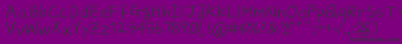 Шрифт ZooeysDiary – чёрные шрифты на фиолетовом фоне
