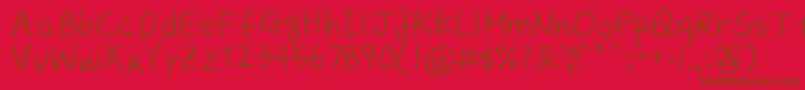 ZooeysDiary Font – Brown Fonts on Red Background