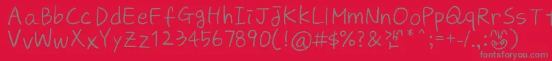 ZooeysDiary Font – Gray Fonts on Red Background