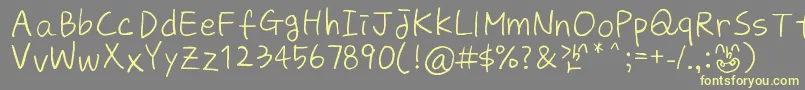 ZooeysDiary Font – Yellow Fonts on Gray Background