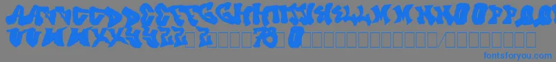 PrinceDub Font – Blue Fonts on Gray Background