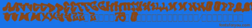 PrinceDub Font – Brown Fonts on Blue Background