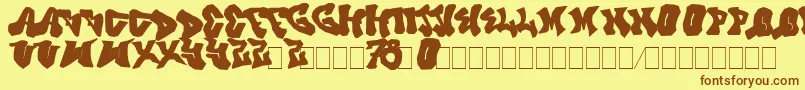 PrinceDub Font – Brown Fonts on Yellow Background