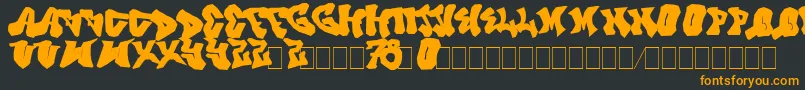 PrinceDub Font – Orange Fonts on Black Background