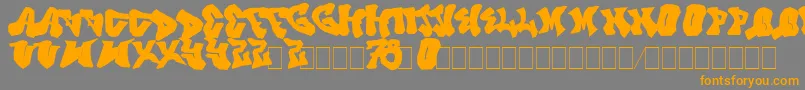 PrinceDub Font – Orange Fonts on Gray Background