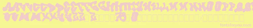 PrinceDub Font – Pink Fonts on Yellow Background