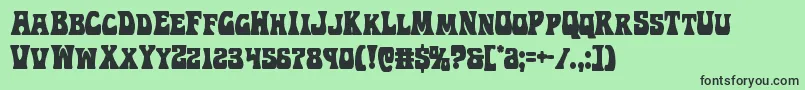 Hippocketcond Font – Black Fonts on Green Background