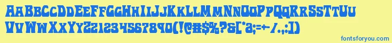 Hippocketcond Font – Blue Fonts on Yellow Background