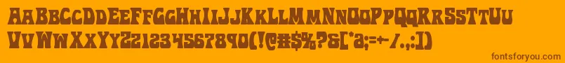 Hippocketcond Font – Brown Fonts on Orange Background