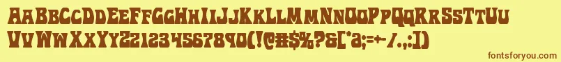 Hippocketcond Font – Brown Fonts on Yellow Background