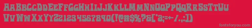 Hippocketcond Font – Gray Fonts on Red Background