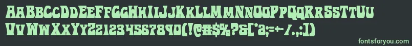 Hippocketcond Font – Green Fonts on Black Background