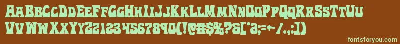 Hippocketcond Font – Green Fonts on Brown Background