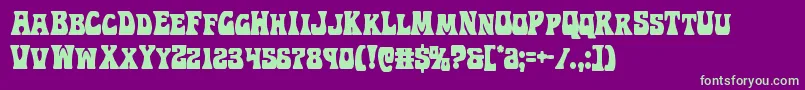 Hippocketcond Font – Green Fonts on Purple Background