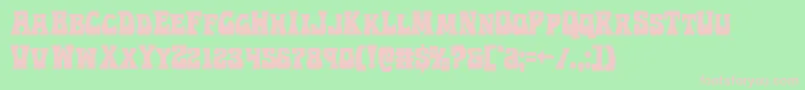 Hippocketcond Font – Pink Fonts on Green Background