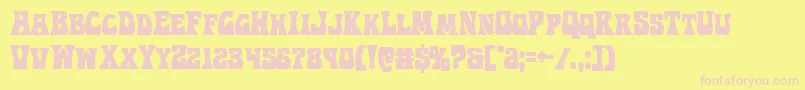 Hippocketcond Font – Pink Fonts on Yellow Background