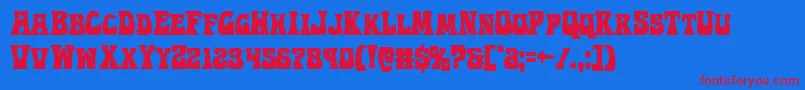 Hippocketcond Font – Red Fonts on Blue Background