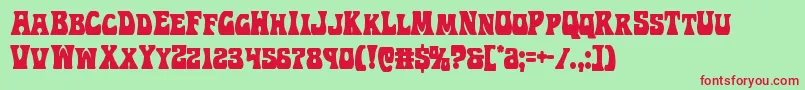 Hippocketcond Font – Red Fonts on Green Background