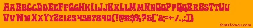 フォントHippocketcond – オレンジの背景に赤い文字