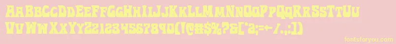 Hippocketcond Font – Yellow Fonts on Pink Background