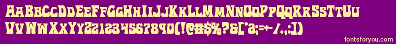 Hippocketcond Font – Yellow Fonts on Purple Background