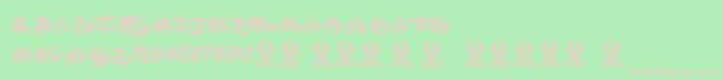 More about Tastysushi Font Tastysushi Font – Pink Fonts on Green Background