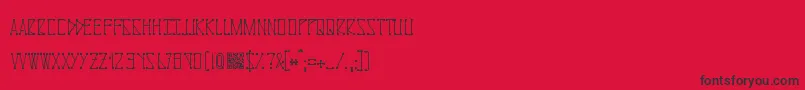 Moleculan Font – Black Fonts on Red Background