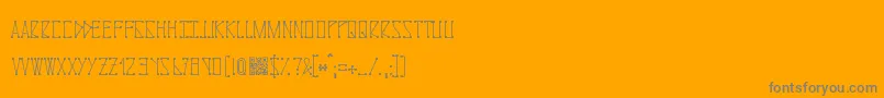 Moleculan-Schriftart – Graue Schriften auf orangefarbenem Hintergrund