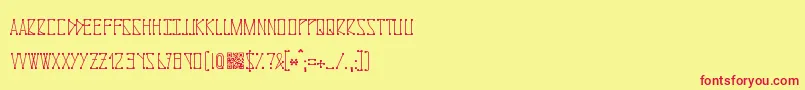 Moleculan Font – Red Fonts on Yellow Background