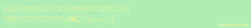 Moleculan Font – Yellow Fonts on Green Background