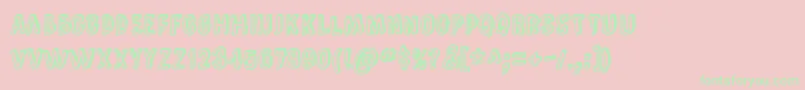 ComicZineTt Font – Green Fonts on Pink Background