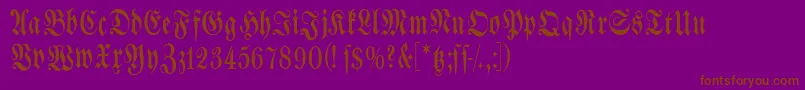 Spacewinningfrax Font – Brown Fonts on Purple Background