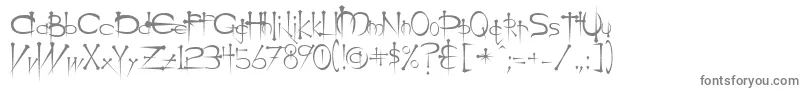 OgilvieC-fontti – harmaat kirjasimet valkoisella taustalla